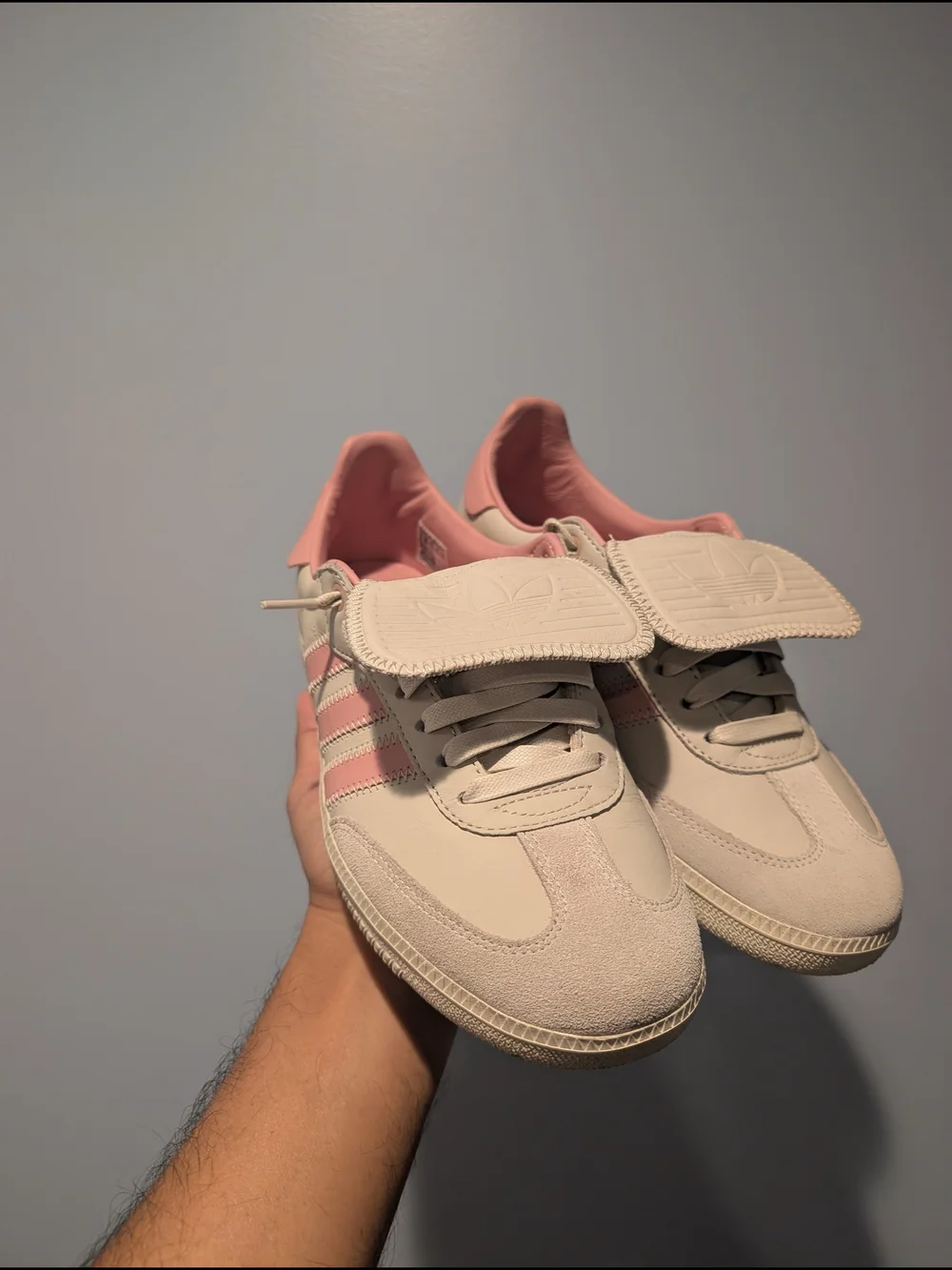 adidas Pharrell X Samba Human Race Aluminium Wonder Mauve ID3127